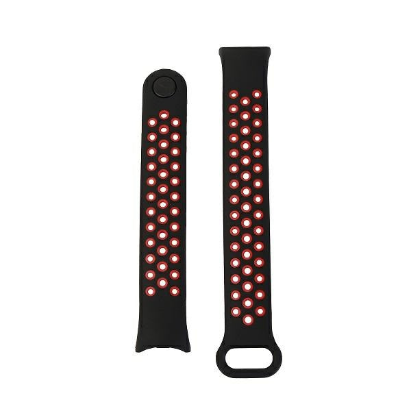 Каишка Beline за Mi Band 10/9/8 design, черно-червена
