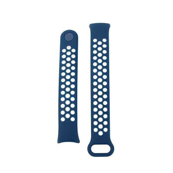 Каишка Beline за Mi Band 10/9/8 design, синьо-бяла