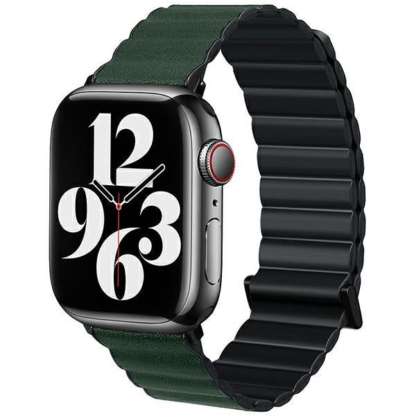 Каишка Beline Apple Watch Magnetic Pro38/40/41mm, черна/зелена