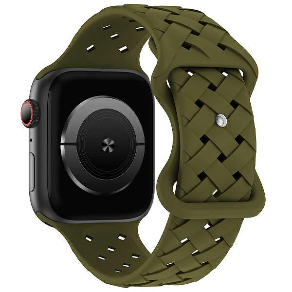 Силиконов каишка Beline Apple Watch Woven38/40/41mm, оливкова