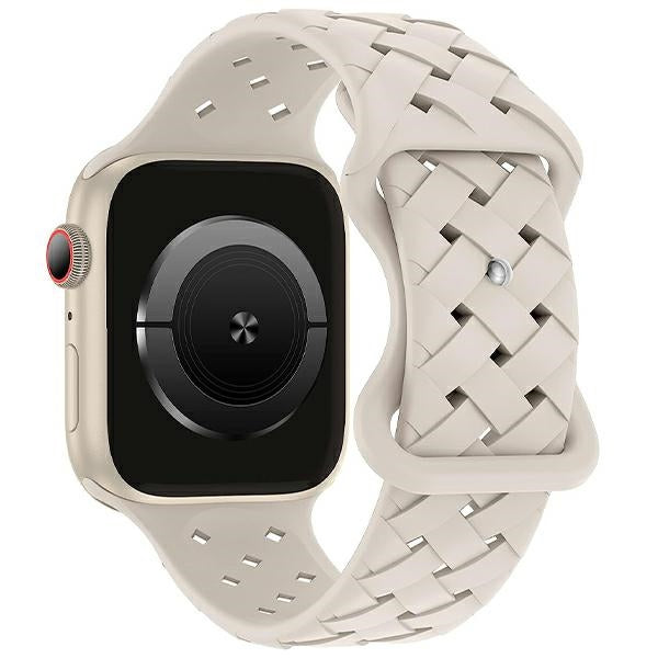 Силиконова каишка Beline pasek Watch Apple/Woven38/40/41mm, бежова