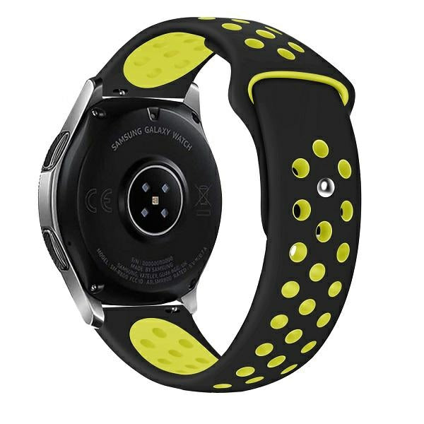 Силиконова каишка Beline Sport за Smartwatch 20mm, черно-жълта