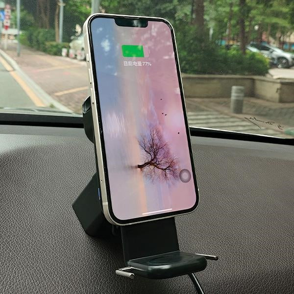 Держач за кола Beline с индукционно зареждане 3в1 за смартфон/iWatch/AirPods