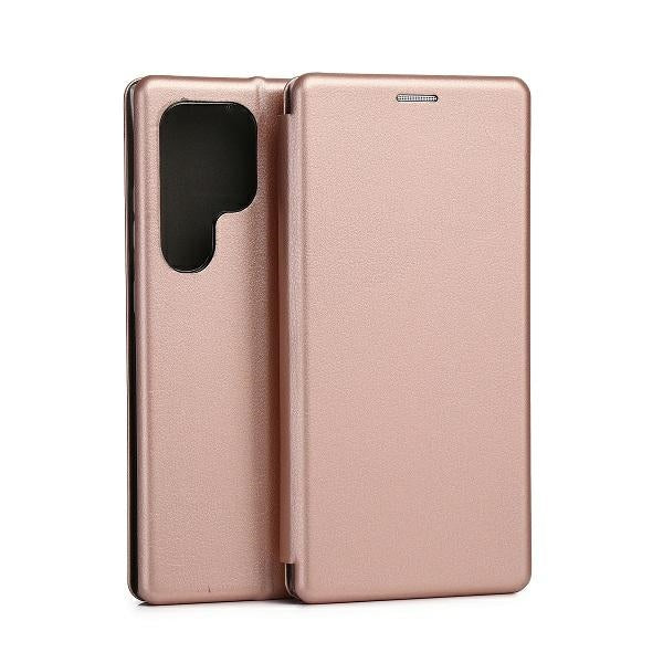Калъф Beline Book Magnetic за Samsung S24Ultra S928, розово-златен