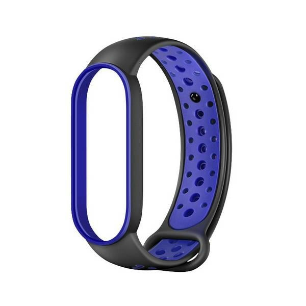 Каишка Beline Design за Mi Band 7/6, черно-синя