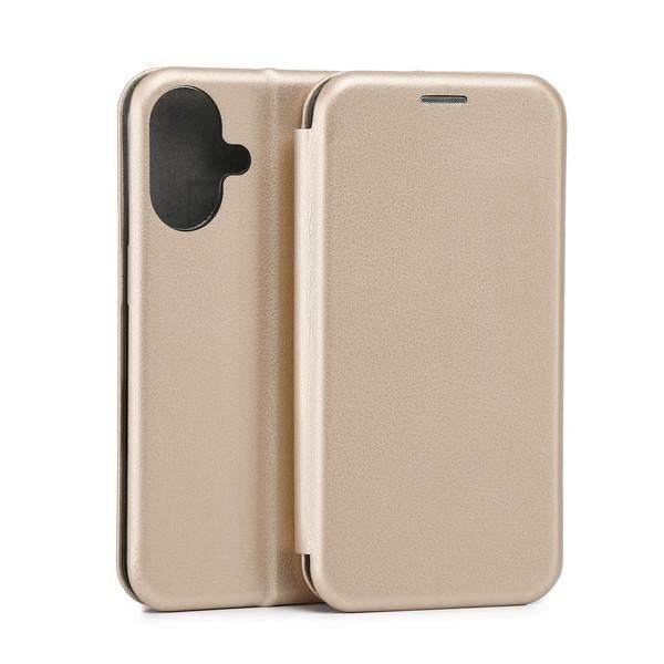 Калъф Beline Book Magnetic за iPhone 16 6.1", златен