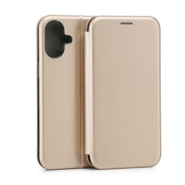 Калъф Beline Book Magnetic за iPhone 16 6.7", златен
