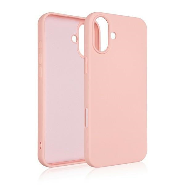 Силиконов калъф Beline за iPhone 16 6.1", розово-златен