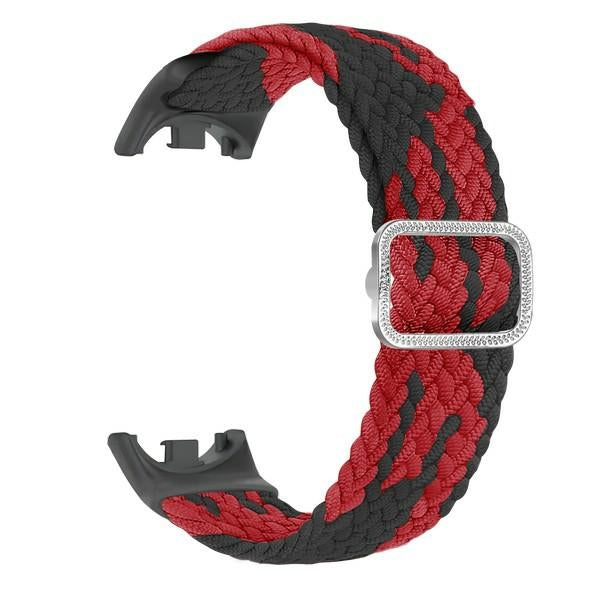 Каишка Beline Nylon за Mi Band 10/9/8, черно-червена