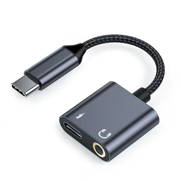 Адаптер Beline за USB-C на USB-C/Jack 3,5mm 60W DAC BLNAA01, черен