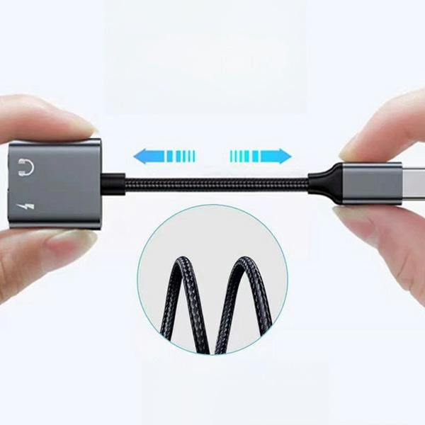 Адаптер Beline за USB-C на USB-C/Jack 3,5mm 60W DAC BLNAA01, черен