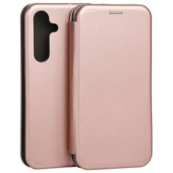 Калъф Beline Book Magnetic за Samsung Galaxy S24 FE, розово-златен