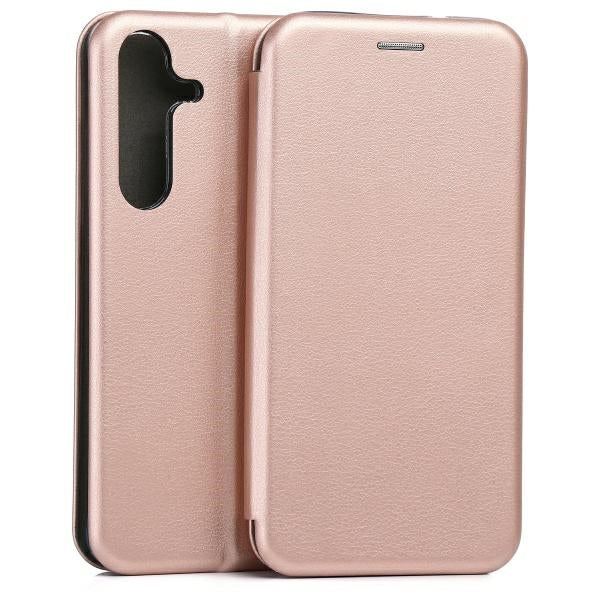Калъф тип портфейл Beline Book Magnetic Samsung S25+ за Samsung Galaxy S25+, розово-златен