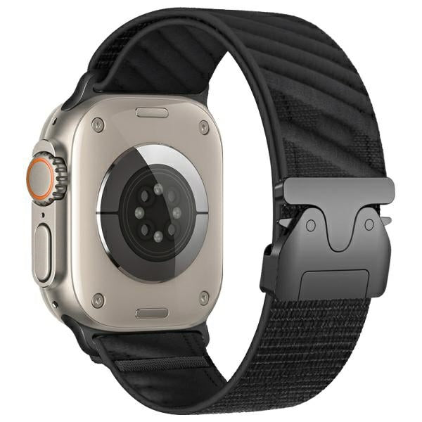 Каишка Beline Oblique Parachute buckle за Watch 42/44/45 мм, черна