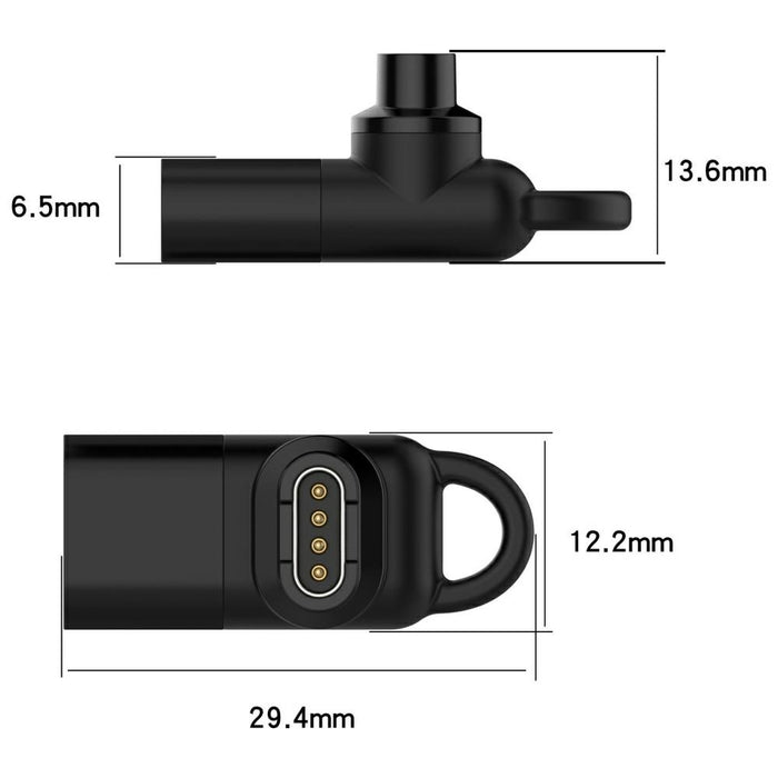 Адаптер Beline USB-C за зареждане на часовници Garmin, черен