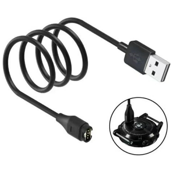 Кабел Beline USB-A за зареждане на часовници Garmin 1м, черен