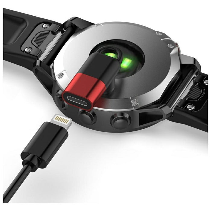 Адаптер Lightning MajesticLine за зареждане на умни часовници Garmin, червен