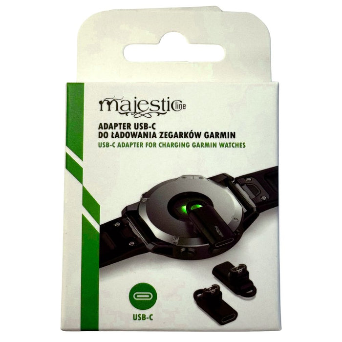 Адаптер MajesticLine USB-C за зареждане на часовници Garmin, черен