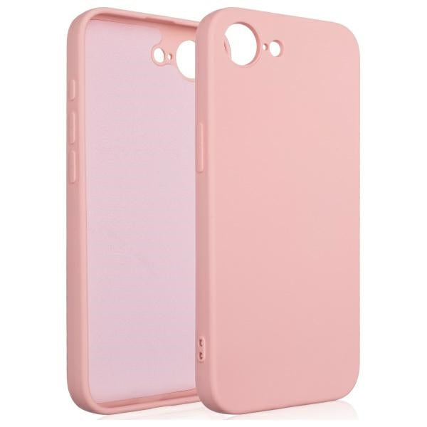 Силиконов калъф Beline за iPhone 16e / 17e, розово-златен