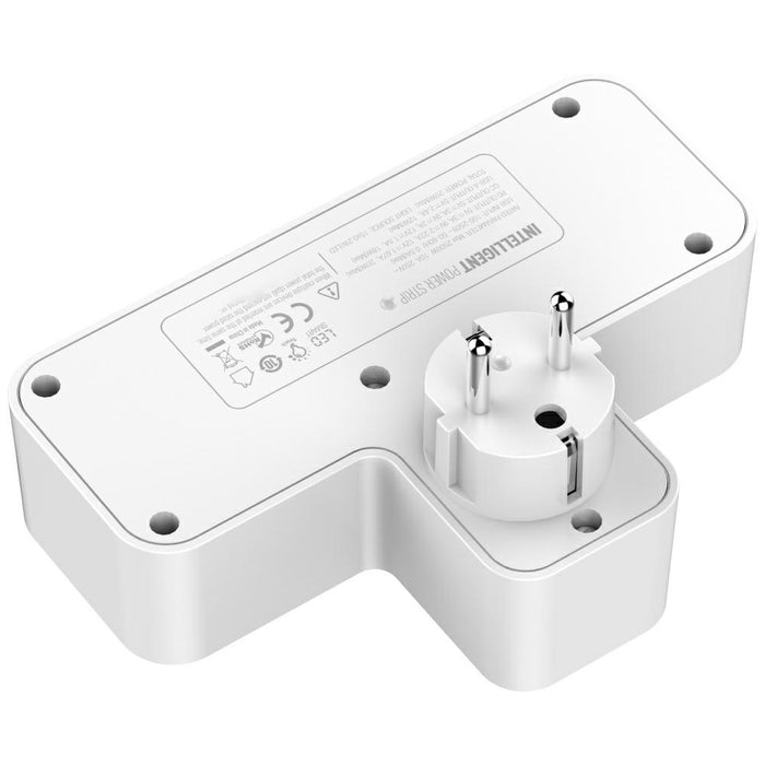 Разклонител Beline с LED подсветка 2xUSB-A/USB-C/2xAC, бял
