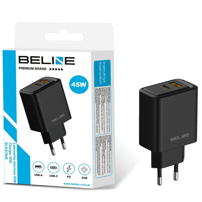 Зарядно Beline 45W GaN, черно
