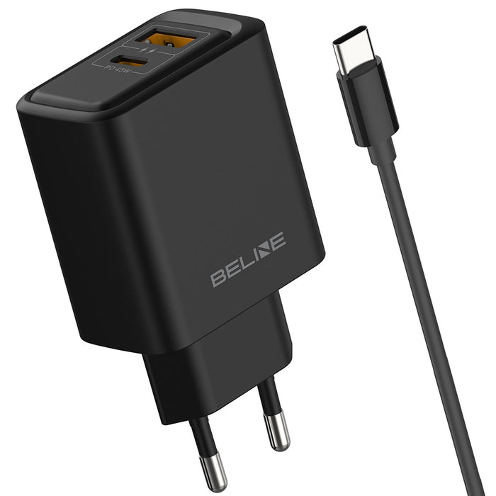 Зарядно Beline 45W GaN + кабел, черно