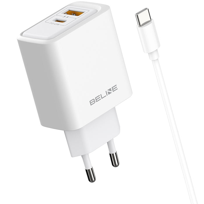 Зарядно Beline 45W GaN + кабел, бяло