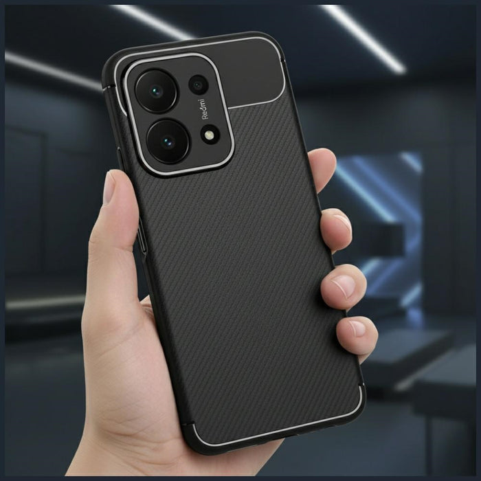 Твърд калъф Beline Carbon Armor за Xiaomi Redmi 15C, черен