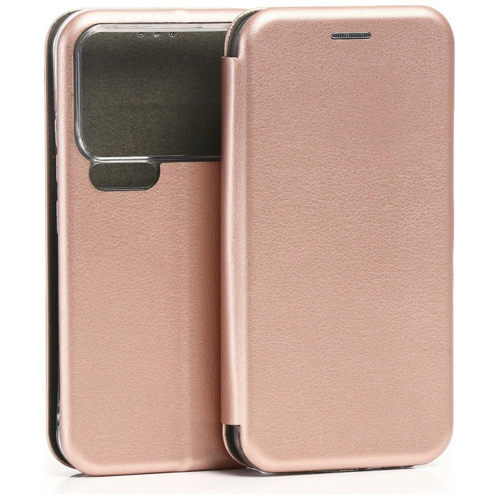 Калъф Beline Book Magnetic за iPhone 17 Pro, розово-златен