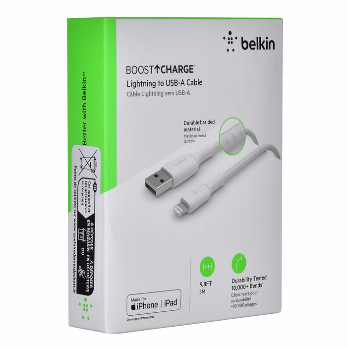 Светкавичен кабел Belkin CAA002BT3MWH 3 м Бял