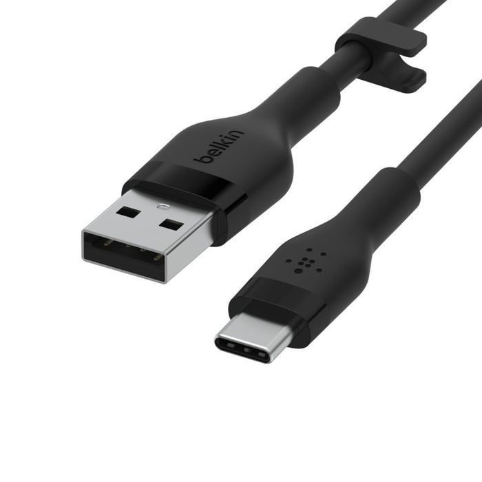 Belkin BOOST↑CHARGE Гъвкав USB кабел 3 м USB 2.0 USB A USB C Черен