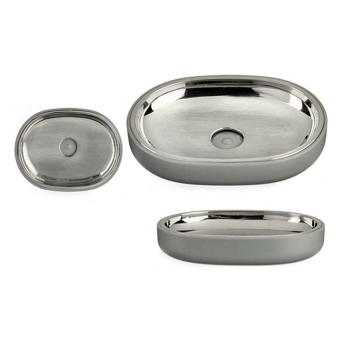 Cапунерка Berilo BP15-004-3 BP15-004-3 Сив Сребрист Неръждаема стомана Пластмаса 9,5 x 2,5 x 13 cm 13 x 2,5 x 9,5 cm (6 броя)