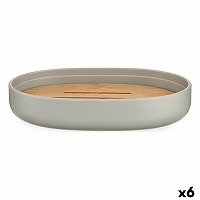 Cапунерка Berilo BP16-104G BP16-104G Кафяв Сив Бамбук полипропилен 9,5 x 2,5 x 13 cm 13 x 2,5 x 9,5 cm (6 броя)