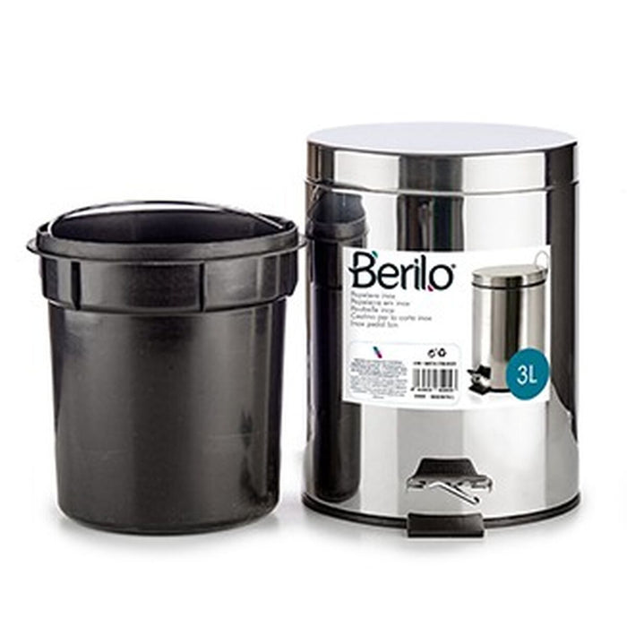 Кошче с педал Berilo 92212 92212 Сребрист Неръждаема стомана Пластмаса 3 L (6 броя)