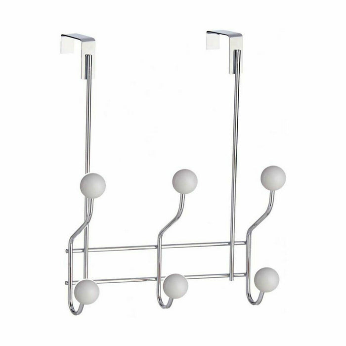 Поставка за Палта за Врата Berilo W4742-6H W4742-6H Бял Метал Пластмаса 10 x 22 x 26 cm 22,5 x 25 x 9 cm (24 броя)