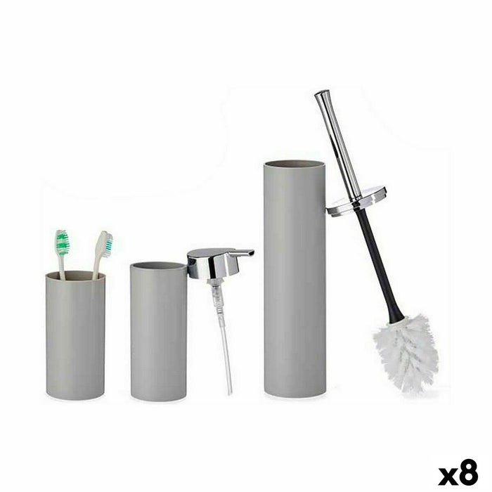 Комплект за Баня Berilo B6274 S3-1 B6274 S3-1 Сив Пластмаса 16,5 x 8 x 32,5 cm (8 броя)