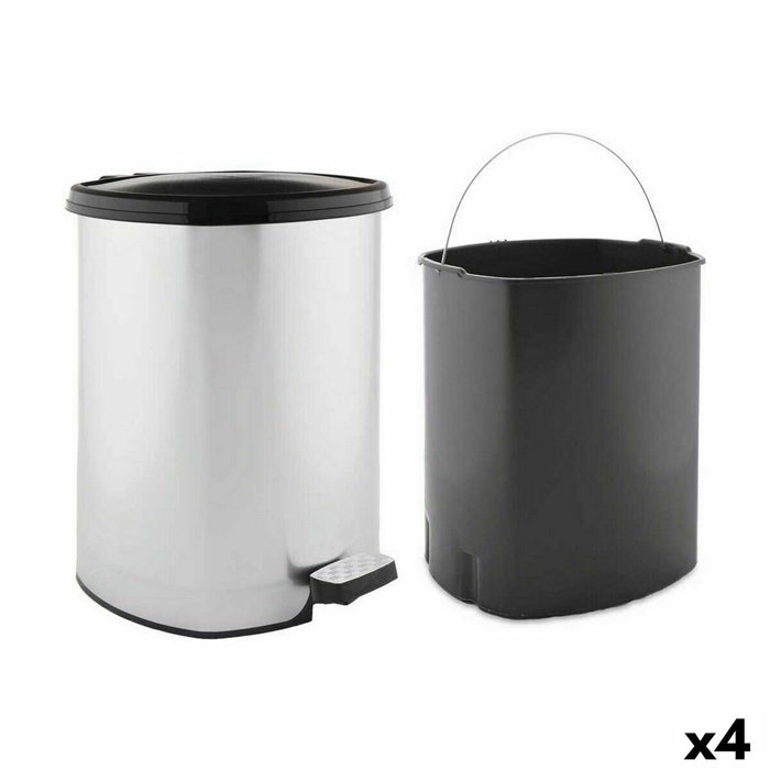 Кошче с педал Berilo D002-1 D002-1 Сребрист Пластмаса 20 L (4 броя)