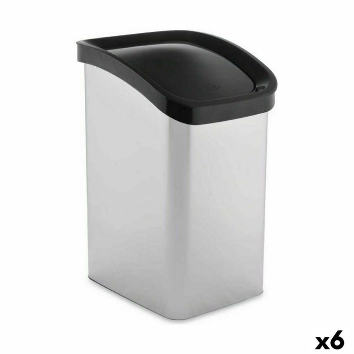 Кошче за боклук Berilo D093-1 D093-1 Сребрист Пластмаса 23 L Накланящ се (6 броя)