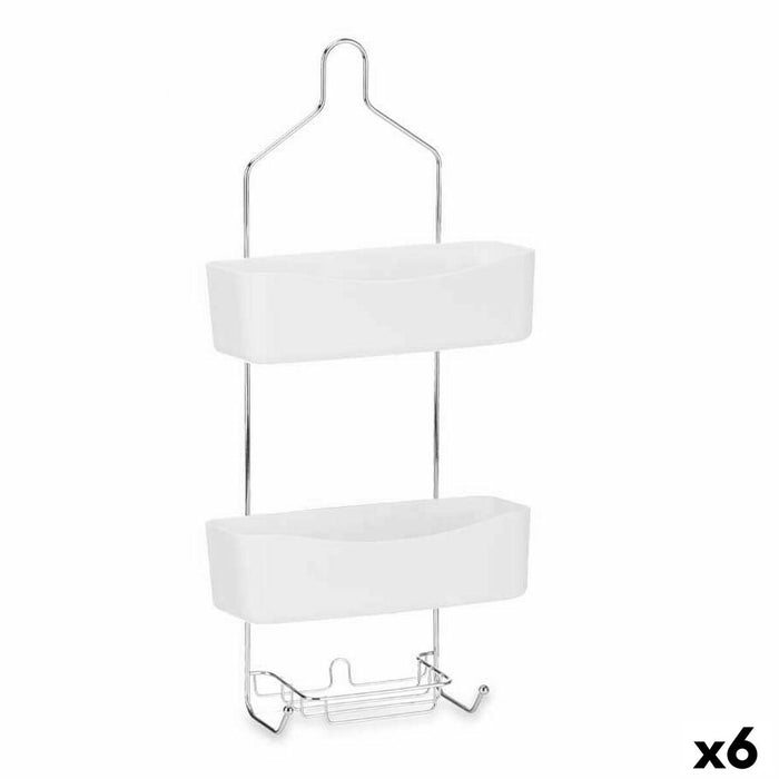Стелажи за Баня Berilo W7072 - 382 W7072 - 382 Бял Метал Пластмаса 28 x 60 x 14 cm (6 броя)