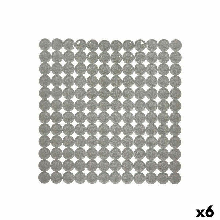 Нехлъзгаща се постелка за душ Berilo 90979 90979 Сив PVC 54 x 54 x 1 cm 6 x 55 x 6 cm (6 броя)