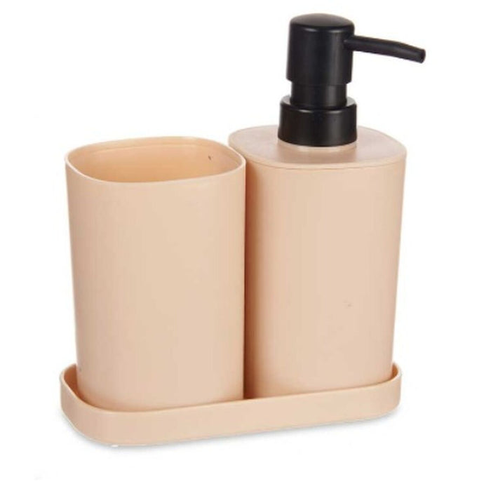 Комплект за Баня Berilo B8108-S3-BEIGE B8108-S3-BEIGE Черен Бежов полипропилен (12 броя)