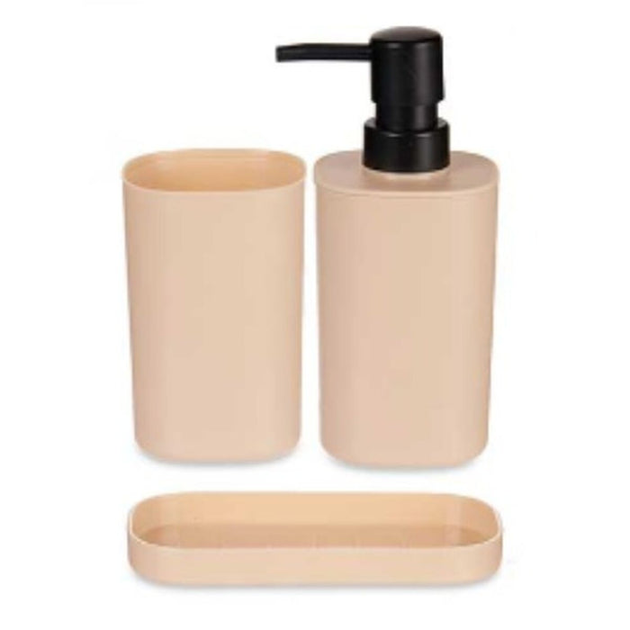 Комплект за Баня Berilo B8108-S3-BEIGE B8108-S3-BEIGE Черен Бежов полипропилен (12 броя)