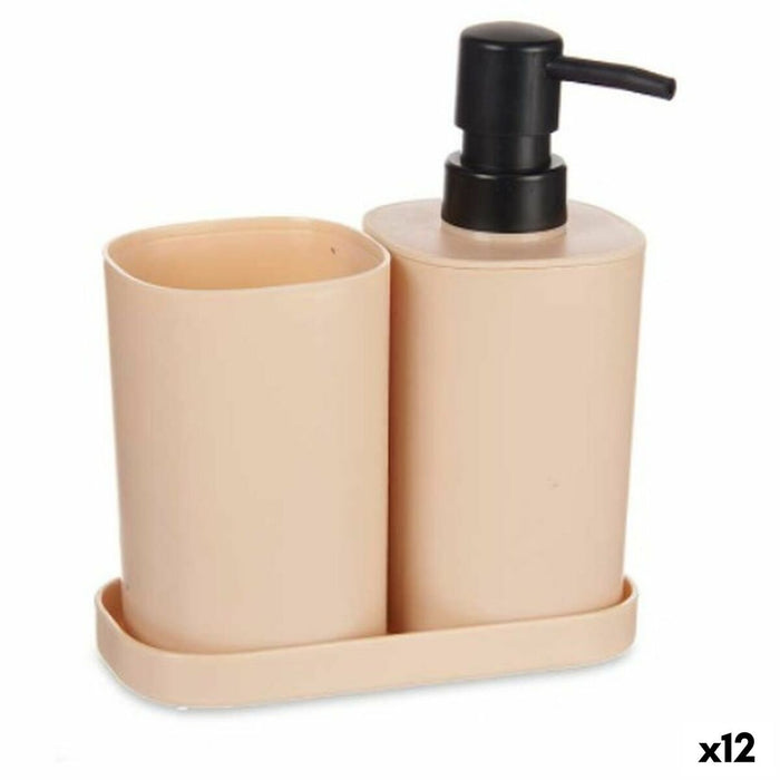 Комплект за Баня Berilo B8108-S3-BEIGE B8108-S3-BEIGE Черен Бежов полипропилен (12 броя)