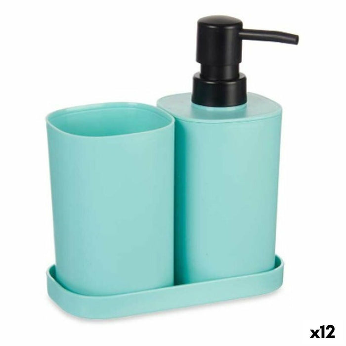 Комплект за Баня Berilo B8108-S3-MINT B8108-S3-MINT Черен Зелен полипропилен (12 броя)