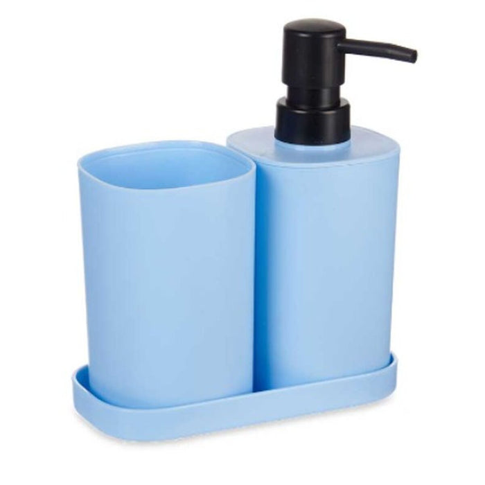 Комплект за Баня Berilo B8108-S3-BLUE B8108-S3-BLUE Син Черен полипропилен (12 броя)