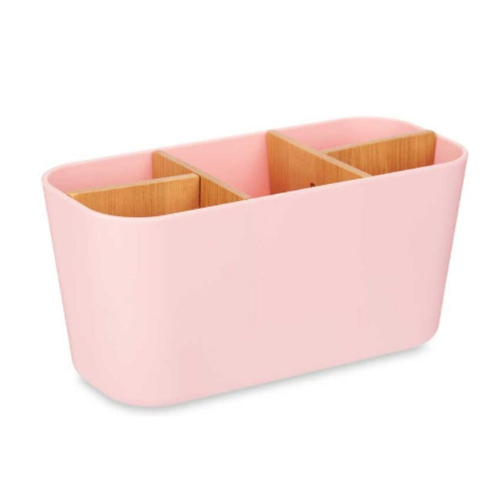 Поставка за четка за зъби Berilo B9045-PINK B9045-PINK Розов Бамбук полипропилен 21 x 10 x 9 cm (6 броя)