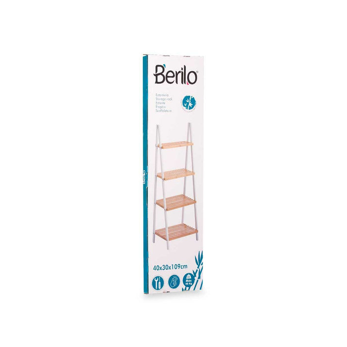 Стелажи за Баня Berilo WR5504-4-426 WR5504-4-426 Бял Естествен 40 x 109,3 x 30 cm