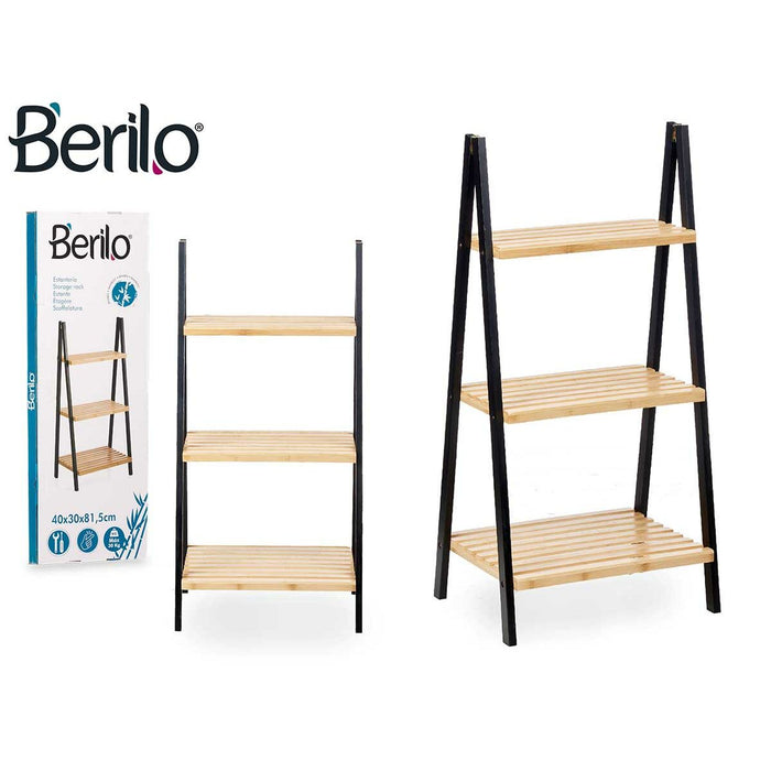 Стелажи за Баня Berilo WR5504-3-430 WR5504-3-430 Черен Естествен 40,3 x 81,5 x 30 cm