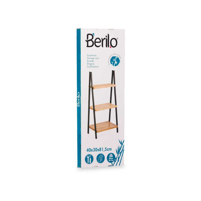 Стелажи за Баня Berilo WR5504-3-430 WR5504-3-430 Черен Естествен 40,3 x 81,5 x 30 cm