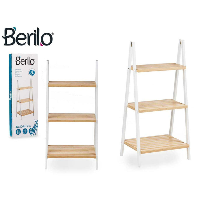 Стелажи за Баня Berilo WR5504-3-431 WR5504-3-431 Бял Естествен 40,3 x 81,5 x 30 cm